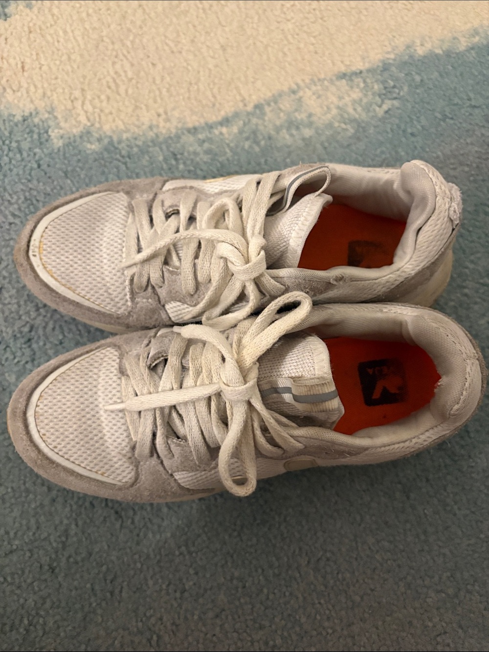Veja Neutral Beige Suede & Mesh Sneakers - Picture 3 of 5